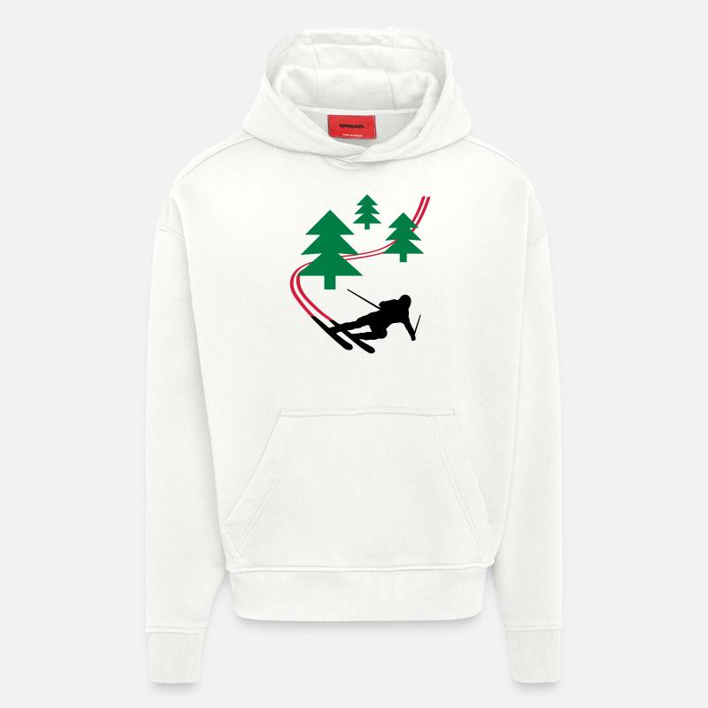 ski - Sweat à capuche bio épais oversize fabriqué en UE - OFF WHITE