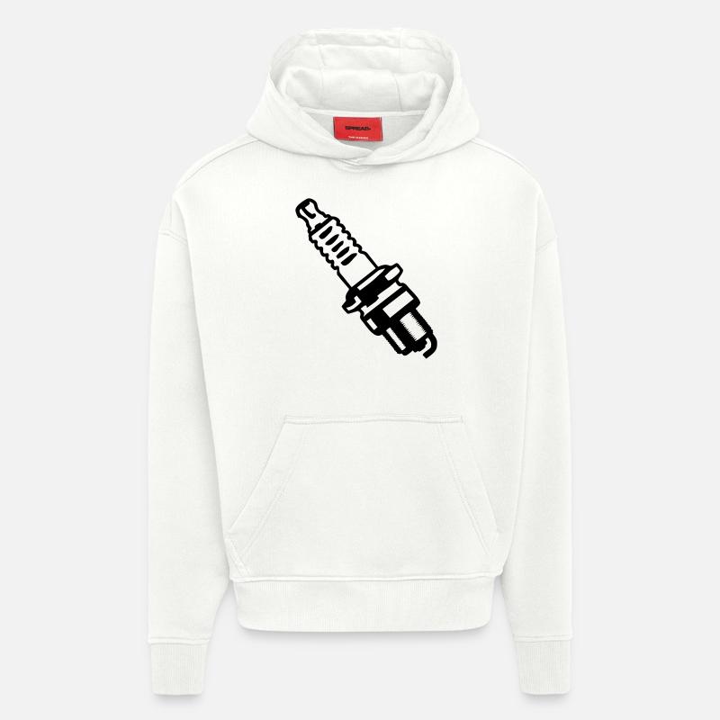 Zündkerze - Hoodie- made by SPREAD  - OFF WHITE