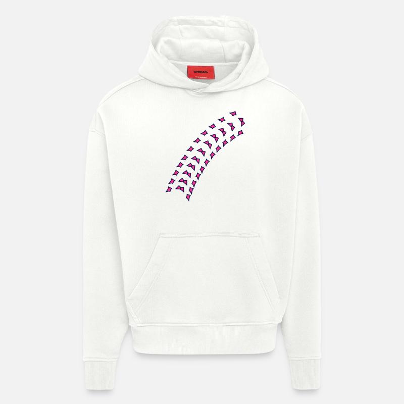 tracks - Sweat à capuche bio épais oversize fabriqué en UE - OFF WHITE