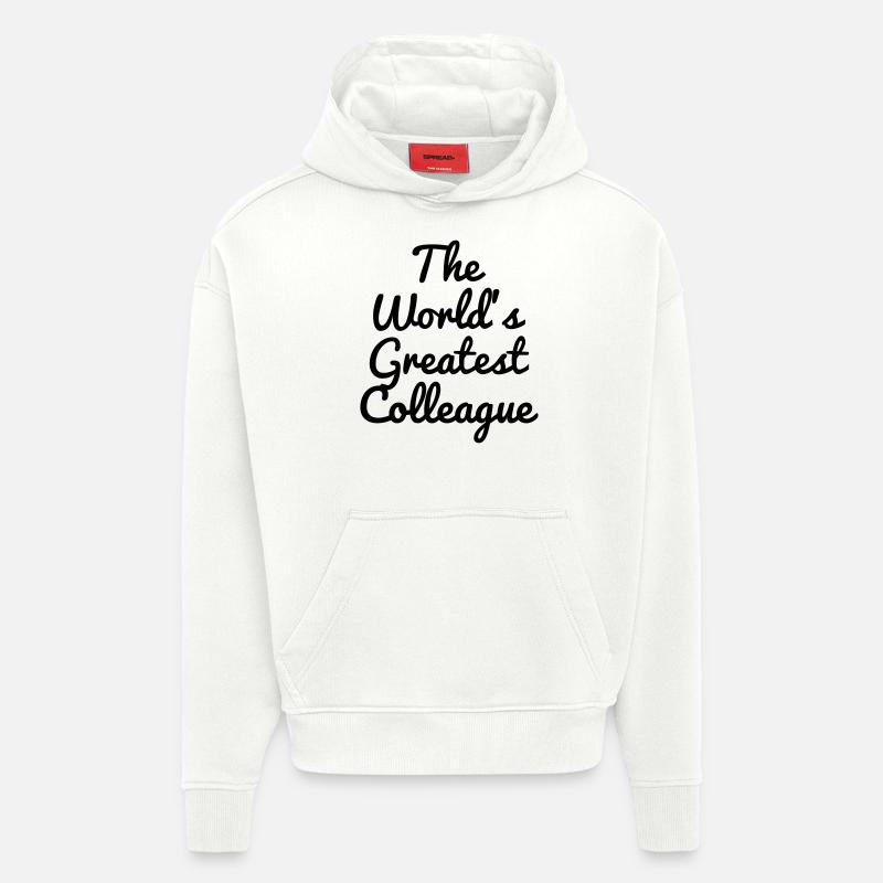 collègue / entreprise / travail / bureau - Sweat à capuche bio épais oversize fabriqué en UE - OFF WHITE