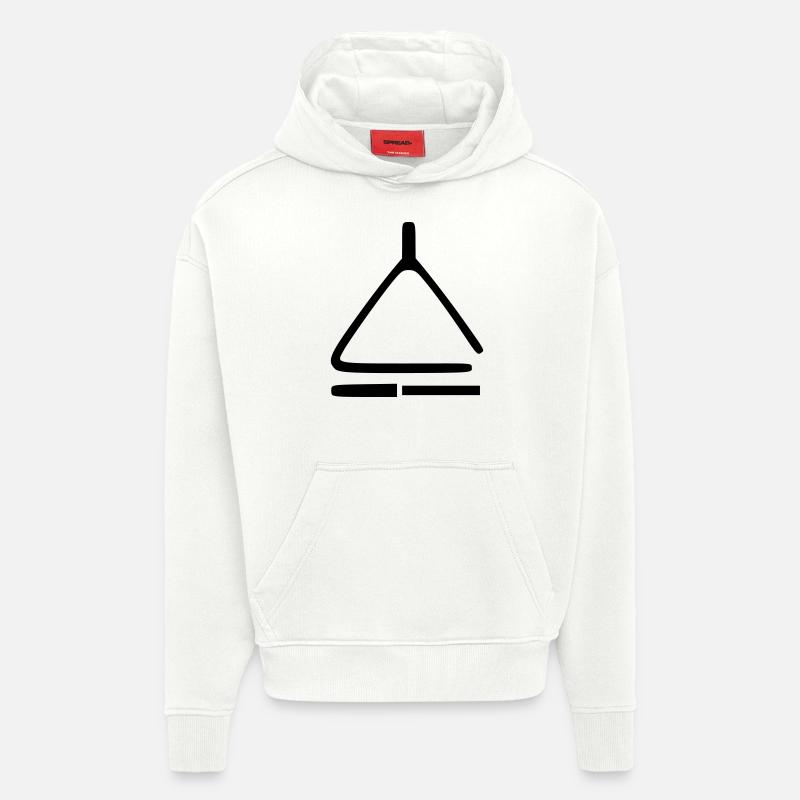 Triangle - Sweat à capuche bio épais oversize fabriqué en UE - OFF WHITE