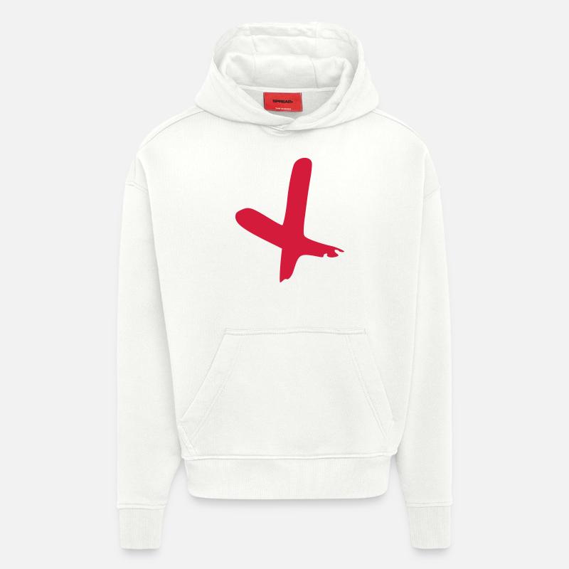 Intersection - Sweat à capuche bio épais oversize fabriqué en UE - OFF WHITE