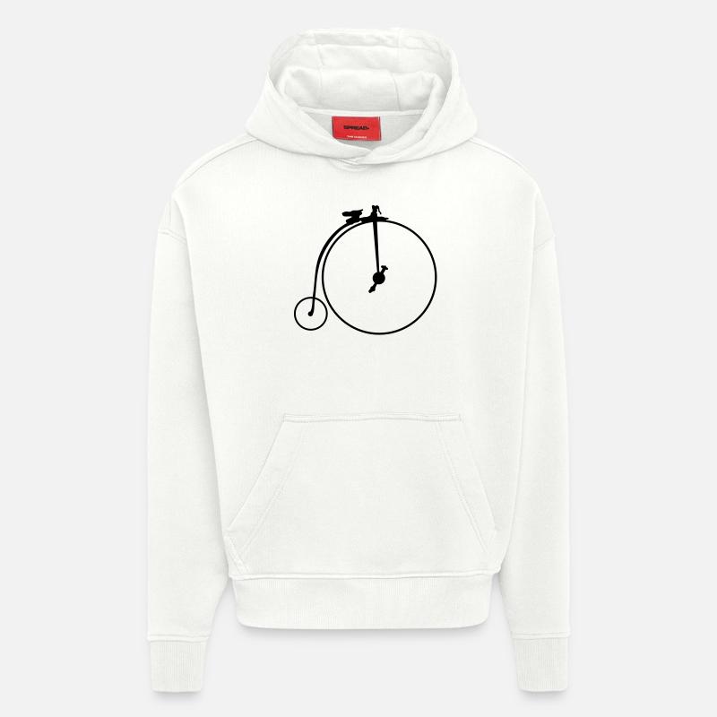 bicycle_1868_g1 - Hoodie- made by SPREAD  - OFF WHITE