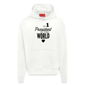 Bester Präsident der Welt - Hoodie- made by SPREAD  - OFF WHITE - Vorne