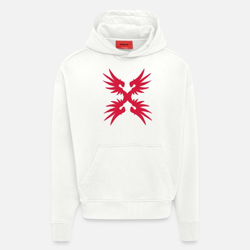 wing_cross_vec_1fr - Sweat à capuche bio épais oversize fabriqué en UE - OFF WHITE