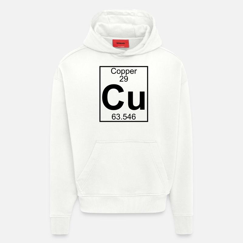 Element 29 - Cu (copper) - Full - Sweat à capuche bio épais oversize fabriqué en UE - OFF WHITE