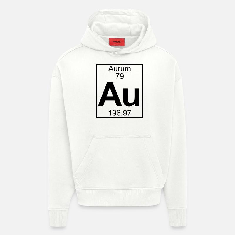Element 079 - Au (aurum) - Full - Sweat à capuche bio épais oversize fabriqué en UE - OFF WHITE