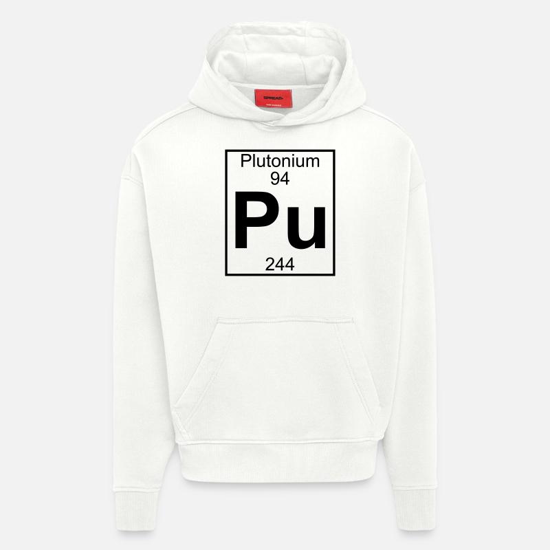 Element 094 - Pu (plutonium) - Full - Sweat à capuche bio épais oversize fabriqué en UE - OFF WHITE