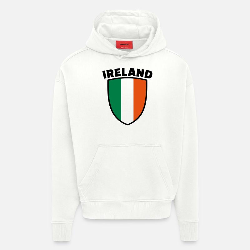 Ireland - Sweat à capuche bio épais oversize fabriqué en UE - OFF WHITE