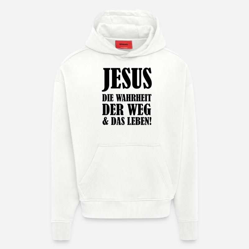 jesus_01 - Hoodie- made by SPREAD  - OFF WHITE