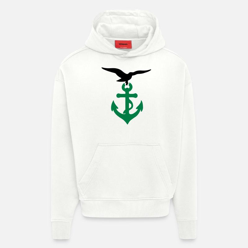 Anker Möwe - Hoodie- made by SPREAD  - OFF WHITE