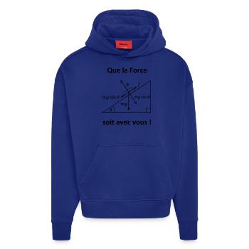 Que la Force soit avec vous T shirt humour maths - Sweat à capuche bio épais oversize fabriqué en UE - OFF WHITE - Devant