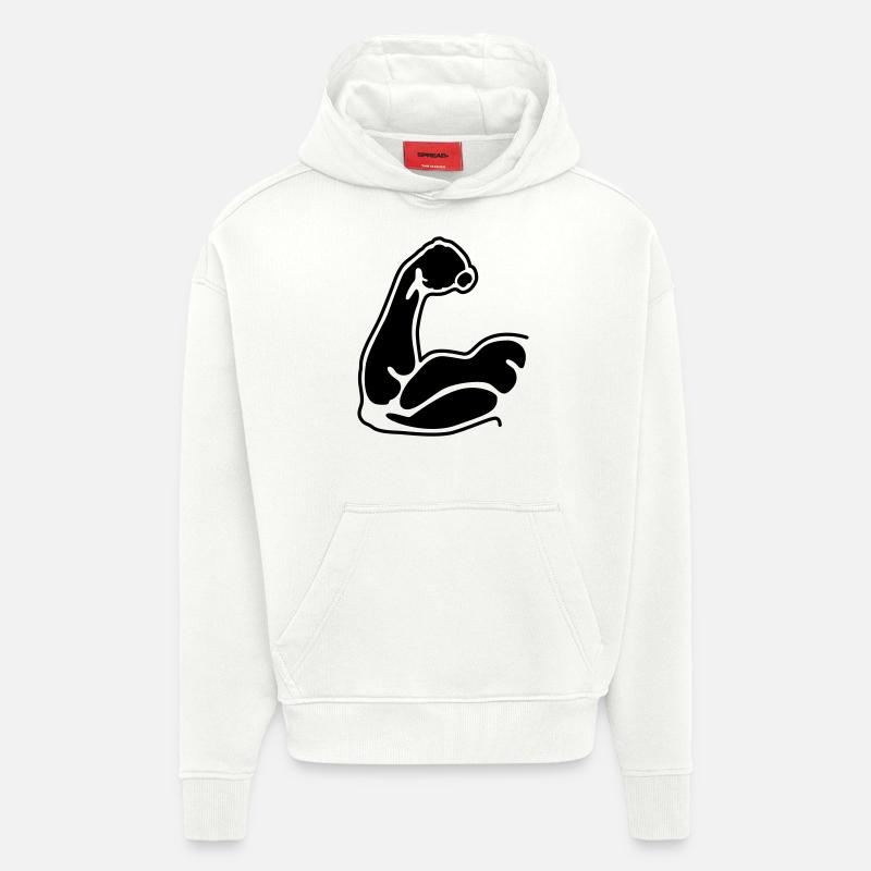 muscles - Hoodie- made by SPREAD  - OFF WHITE