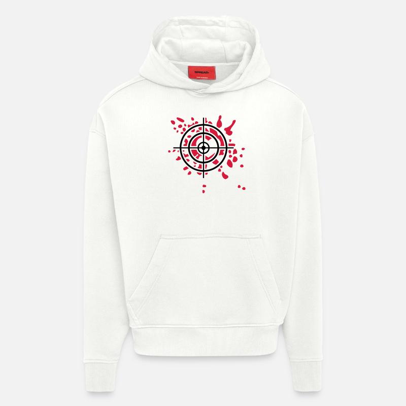 Fadenkreuz Treffer - Hoodie- made by SPREAD - OFF WHITE