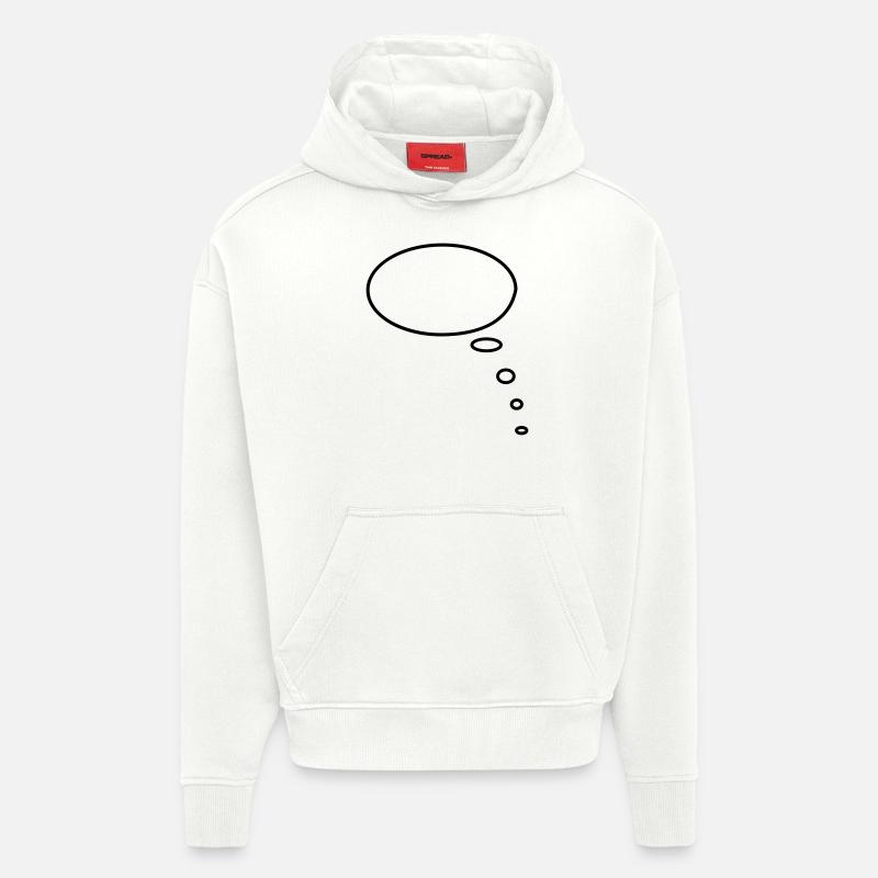 Denkblase_1farbig - Hoodie- made by SPREAD  - OFF WHITE