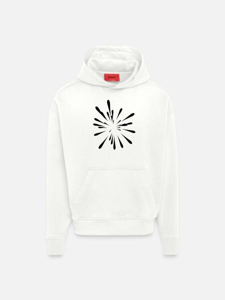Eklat Stelle Malerei - Hoodie- made by SPREAD  - OFF WHITE