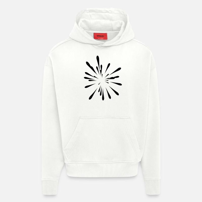 eclat tache peinture - Sweat à capuche bio épais oversize fabriqué en UE - OFF WHITE