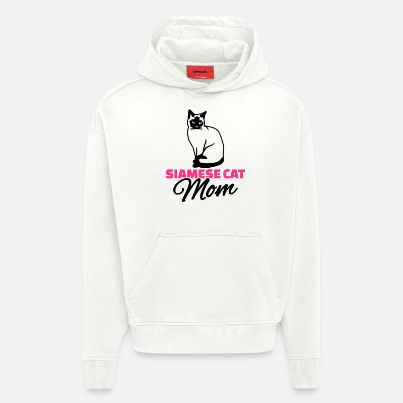 Siamese cat Mom - Hoodie- made by SPREAD  - OFF WHITE