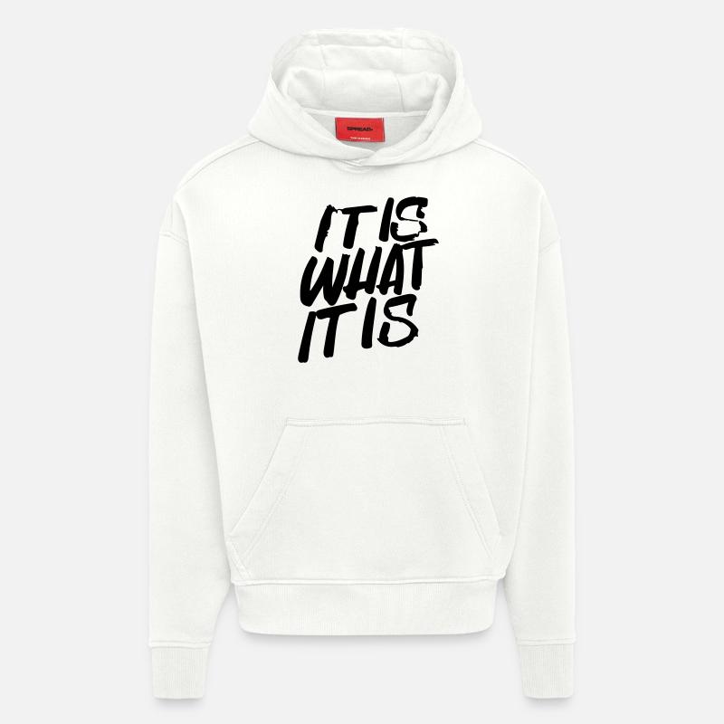 c'est comme ça - Sweat à capuche bio épais oversize fabriqué en UE - OFF WHITE