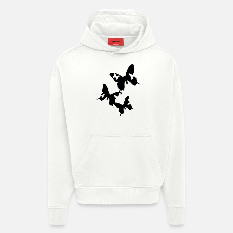 Butterflys - Hoodie- made by SPREAD  - OFF WHITE