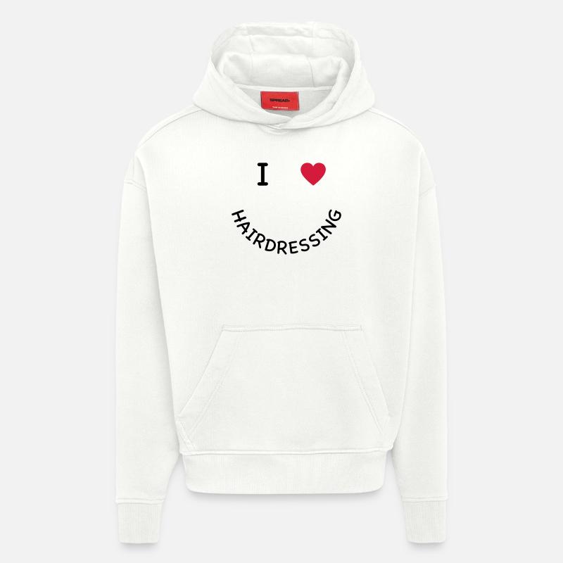 coiffeur - Sweat à capuche bio épais oversize fabriqué en UE - OFF WHITE