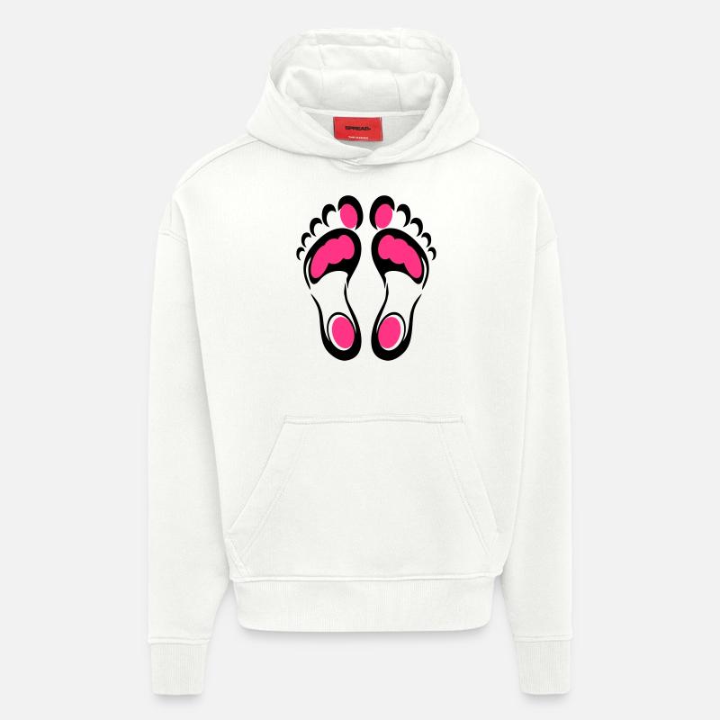 Feet Reflex - Hoodie- made by SPREAD  - OFF WHITE