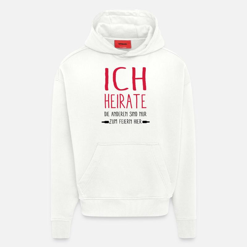 - ich Heirate - - Hoodie- made by SPREAD  - OFF WHITE