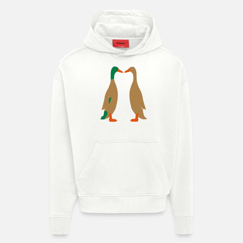 Canard - Sweat à capuche bio épais oversize fabriqué en UE - OFF WHITE