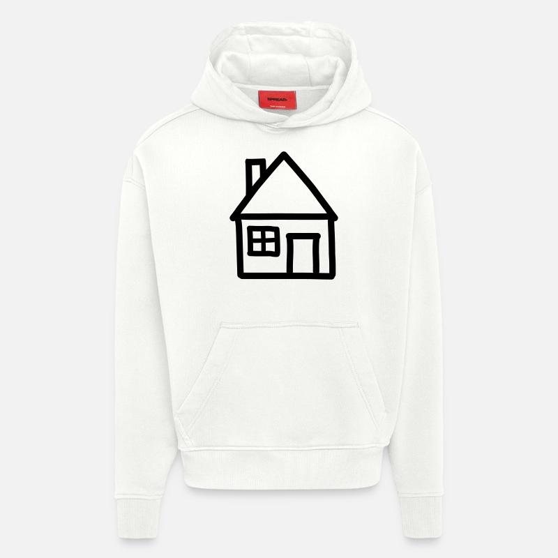 Maison - Sweat à capuche bio épais oversize fabriqué en UE - OFF WHITE