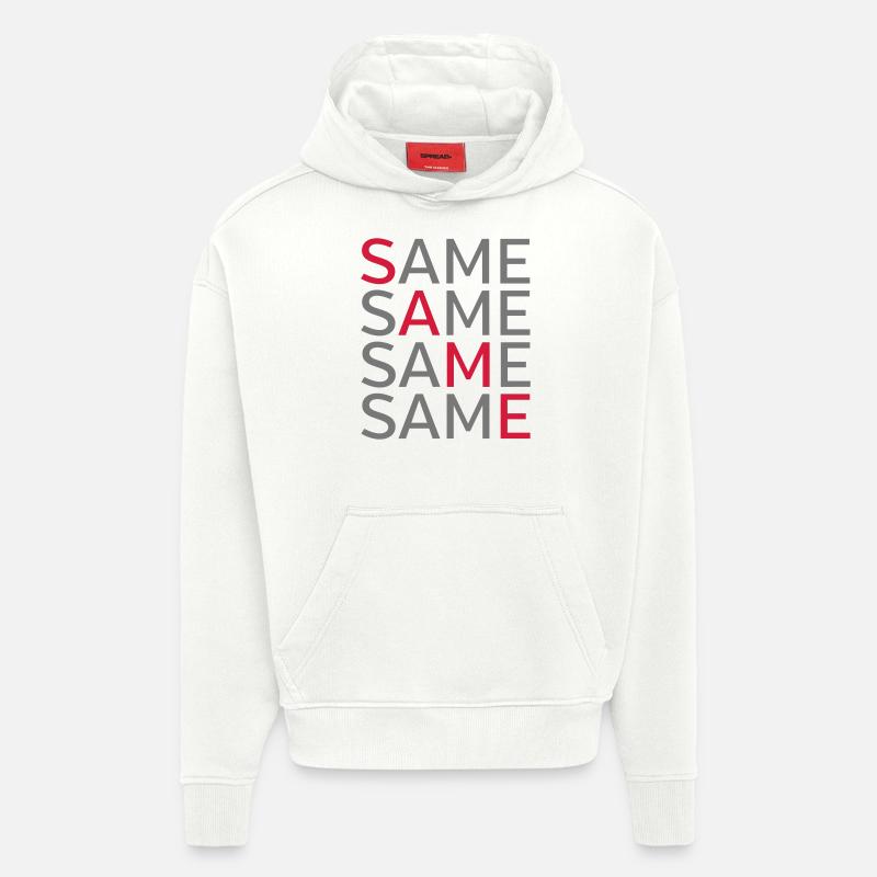 Same Same Same Same - Sweat à capuche bio épais oversize fabriqué en UE - OFF WHITE