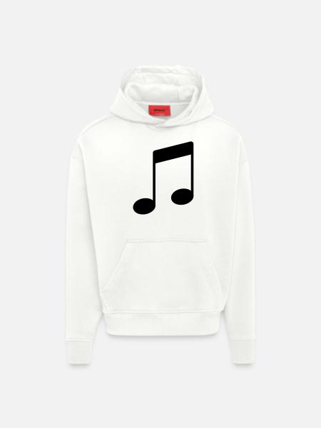 note_icon - Hoodie- made by SPREAD - OFF WHITE
