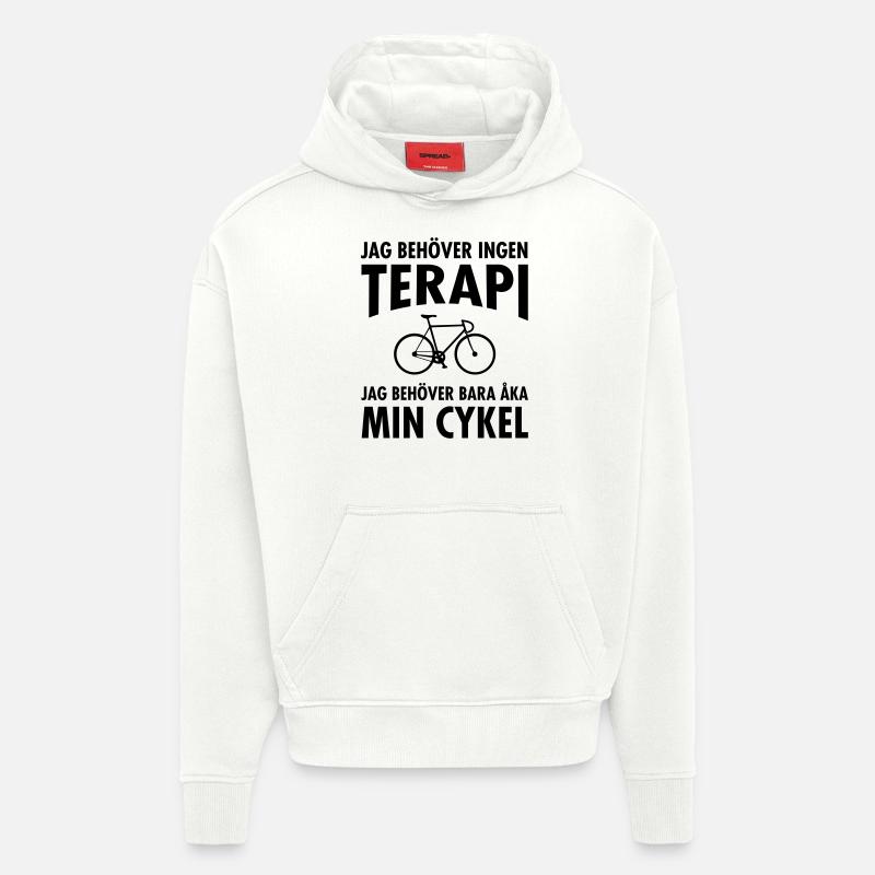 Terapi Min Cykel - Hoodie- made by SPREAD  - OFF WHITE