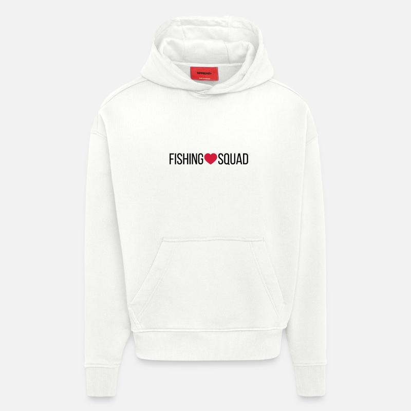 Fishing Squad Herz - Hoodie- made by SPREAD  - OFF WHITE