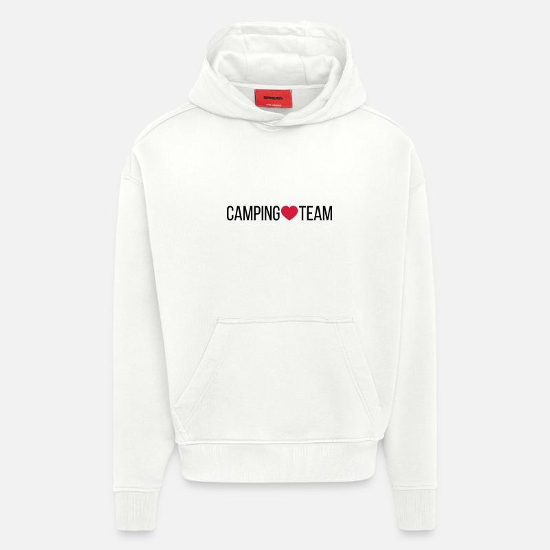 Camping Team Herz - Hoodie- made by SPREAD  - OFF WHITE