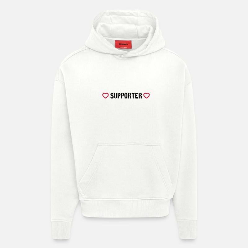 Supporter Herz - Hoodie- made by SPREAD  - OFF WHITE