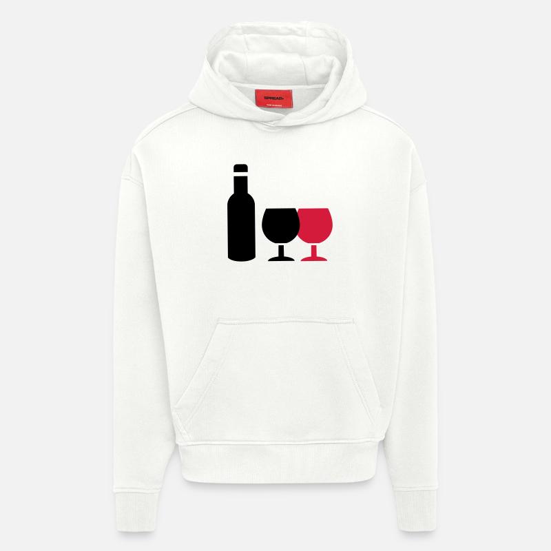 Wein Icon - Hoodie- made by SPREAD  - OFF WHITE