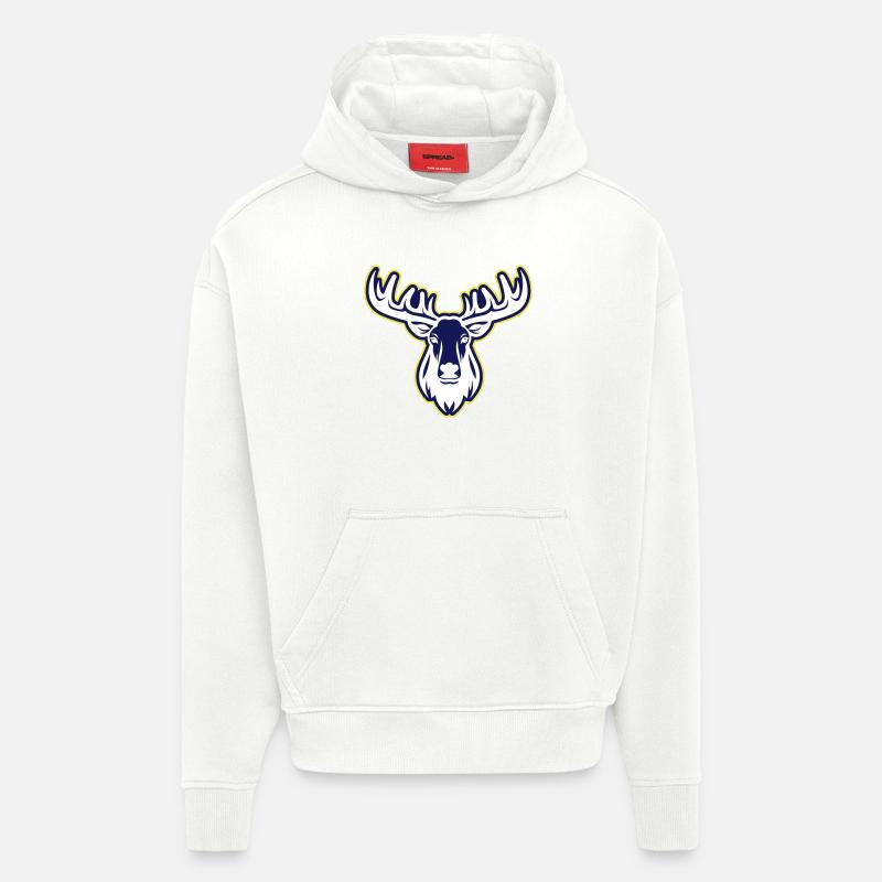 Elch Kopf - Hoodie- made by SPREAD  - OFF WHITE