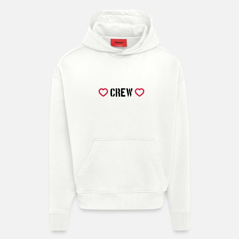 Crew Heart - Hoodie- made by SPREAD  - OFF WHITE