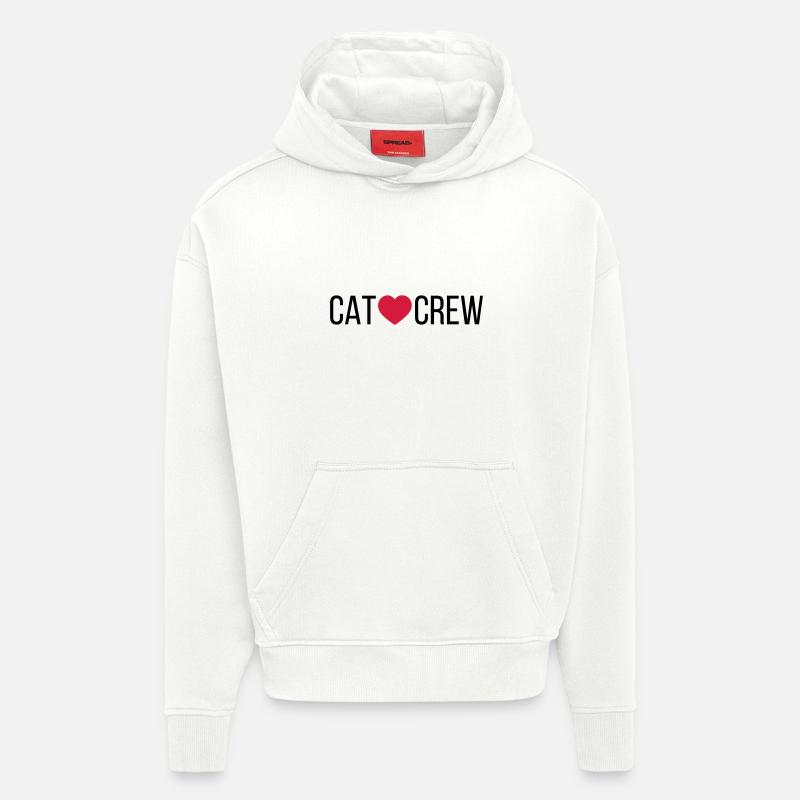 Cœur d’équipage Cat - Sweat à capuche bio épais oversize fabriqué en UE - OFF WHITE