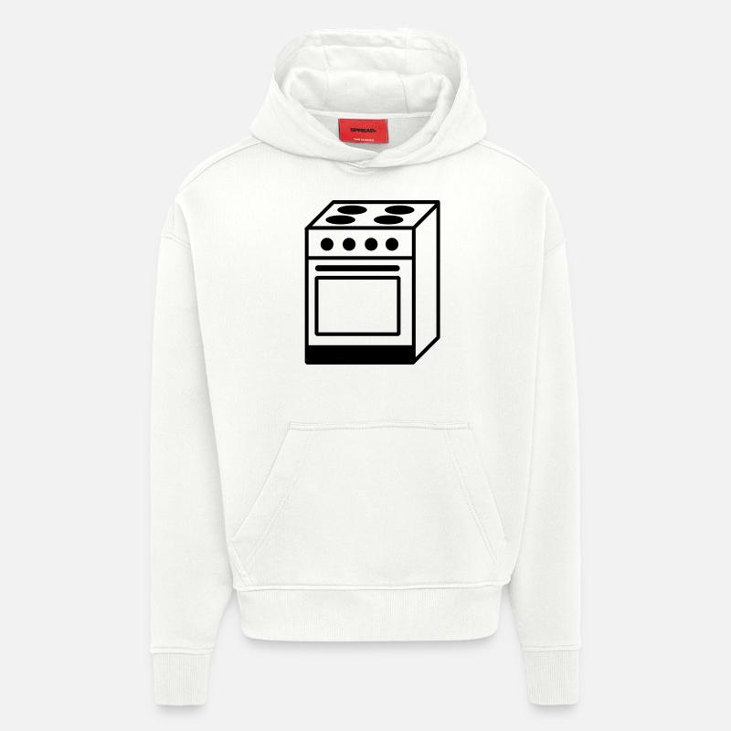 cuisinière - Sweat à capuche bio épais oversize fabriqué en UE - OFF WHITE