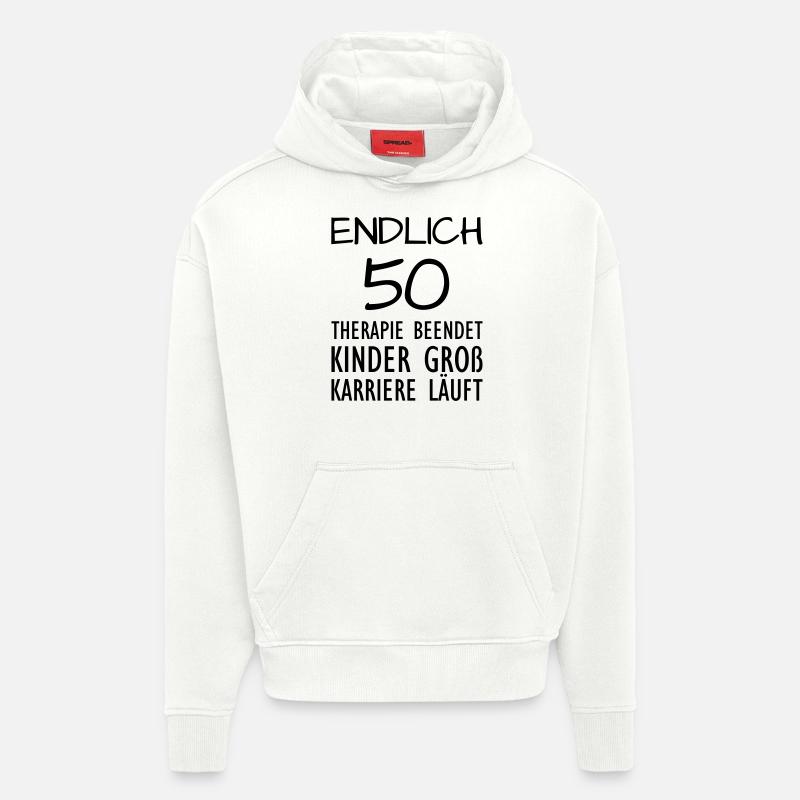 Endlich 50 - Hoodie- made by SPREAD  - OFF WHITE