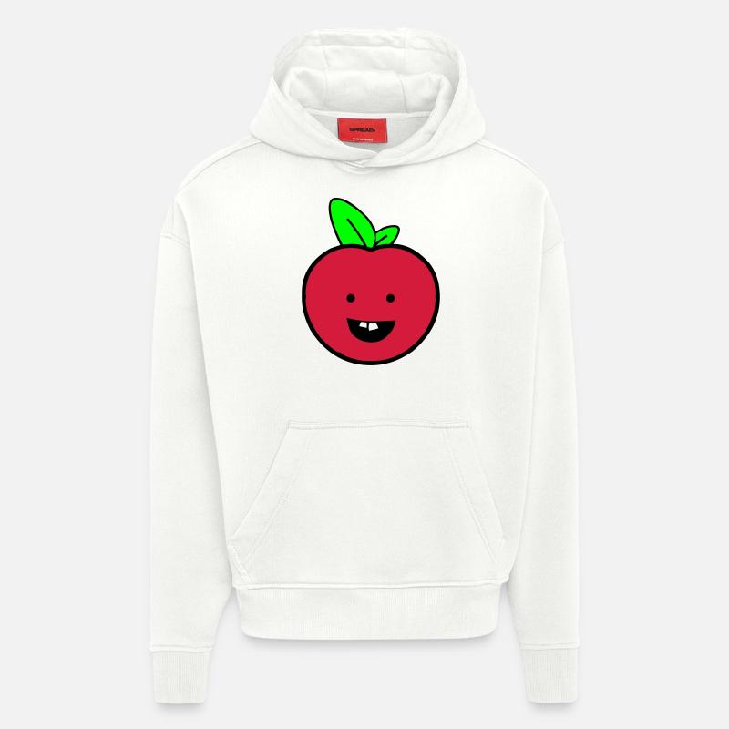 Apfel smile - Hoodie- made by SPREAD  - OFF WHITE