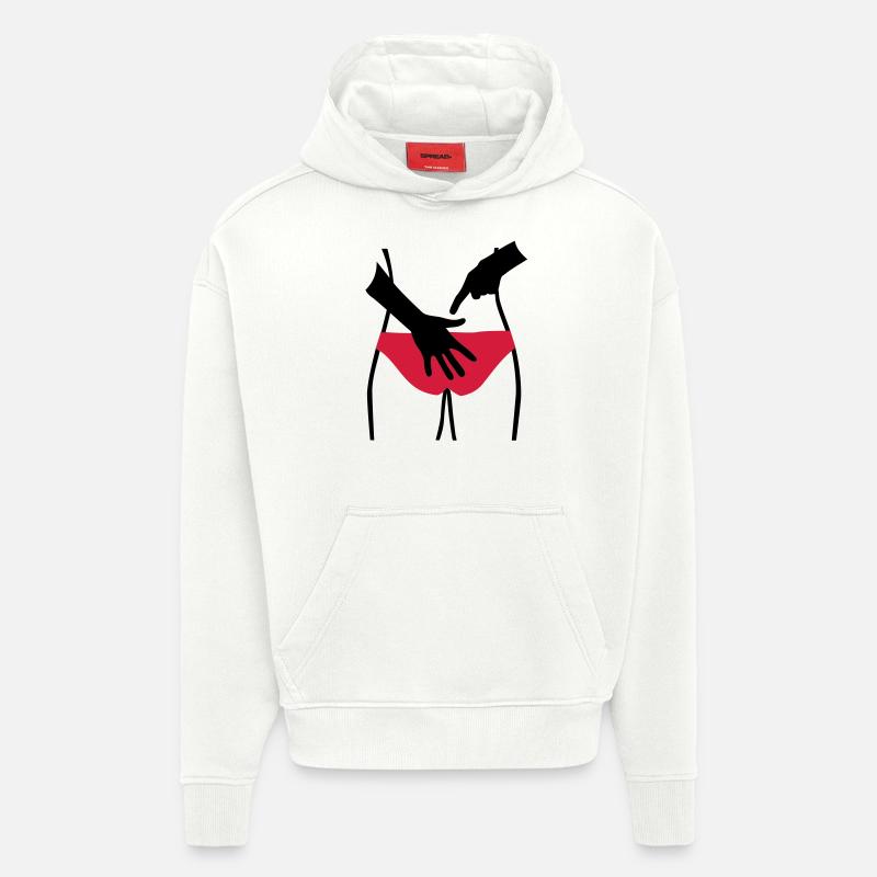 Beach volley - Sweat à capuche bio épais oversize fabriqué en UE - OFF WHITE