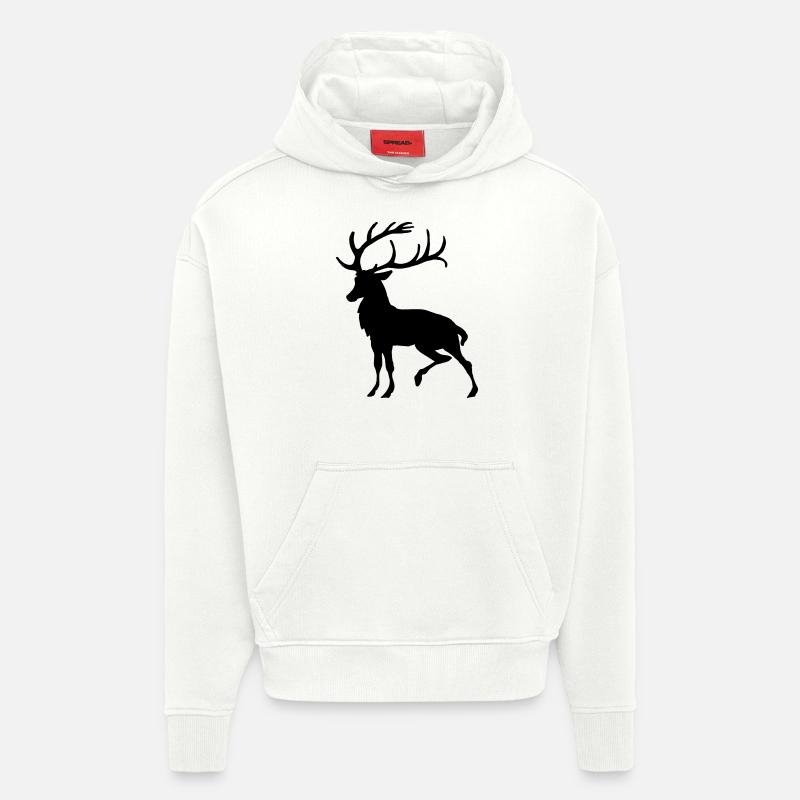 Hirsch - Hoodie- made by SPREAD - OFF WHITE