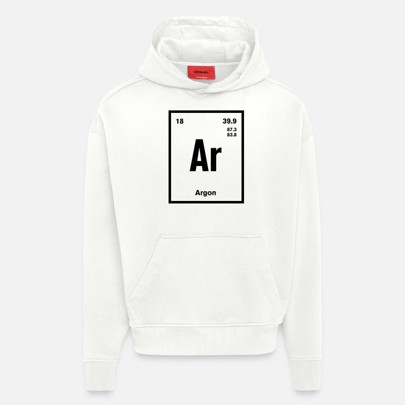 Argon Element im Periodensystem - Hoodie- made by SPREAD  - OFF WHITE