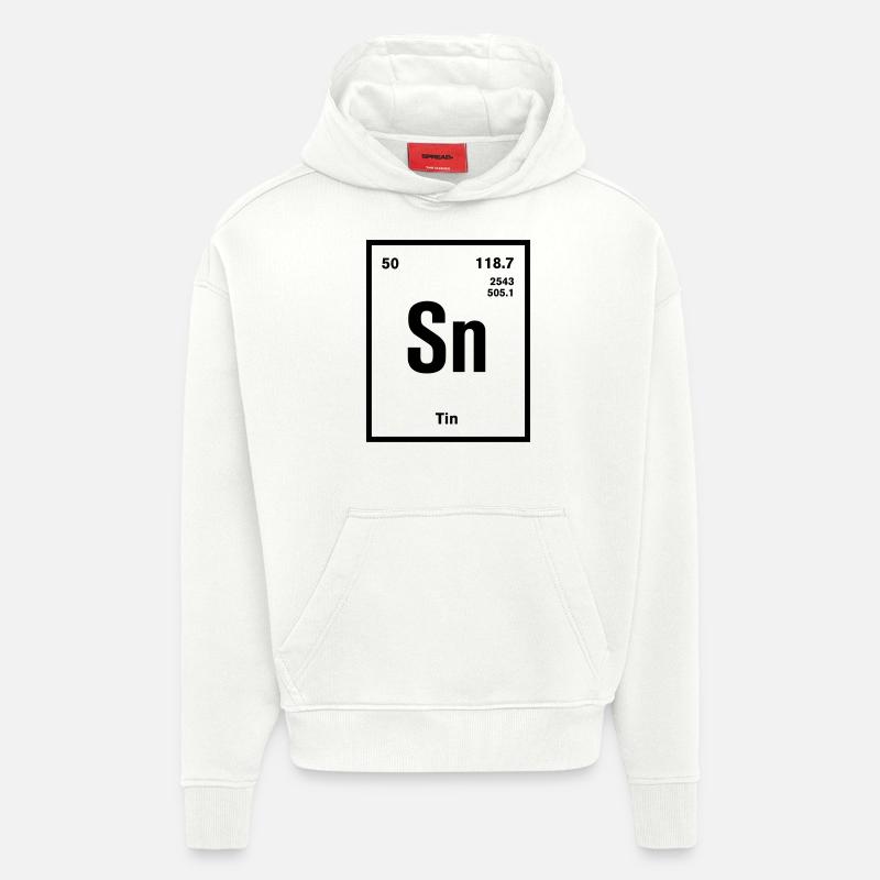 Tin Element im Periodensystem - Hoodie- made by SPREAD  - OFF WHITE