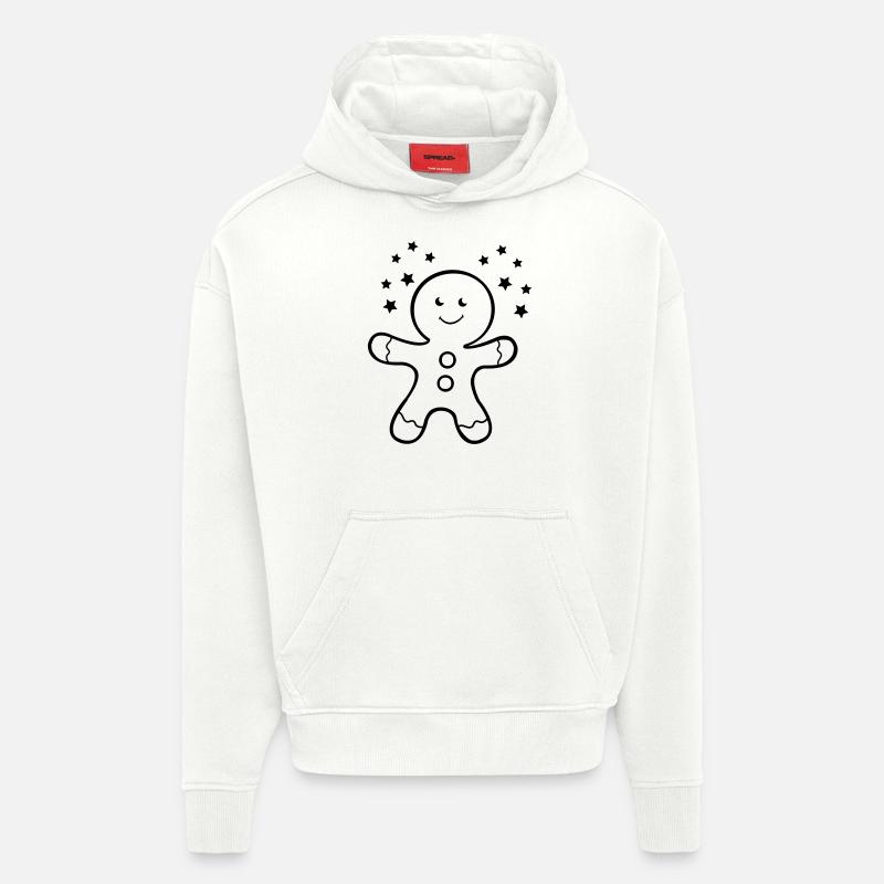 lebkuchenmann - Sweat à capuche bio épais oversize fabriqué en UE - OFF WHITE