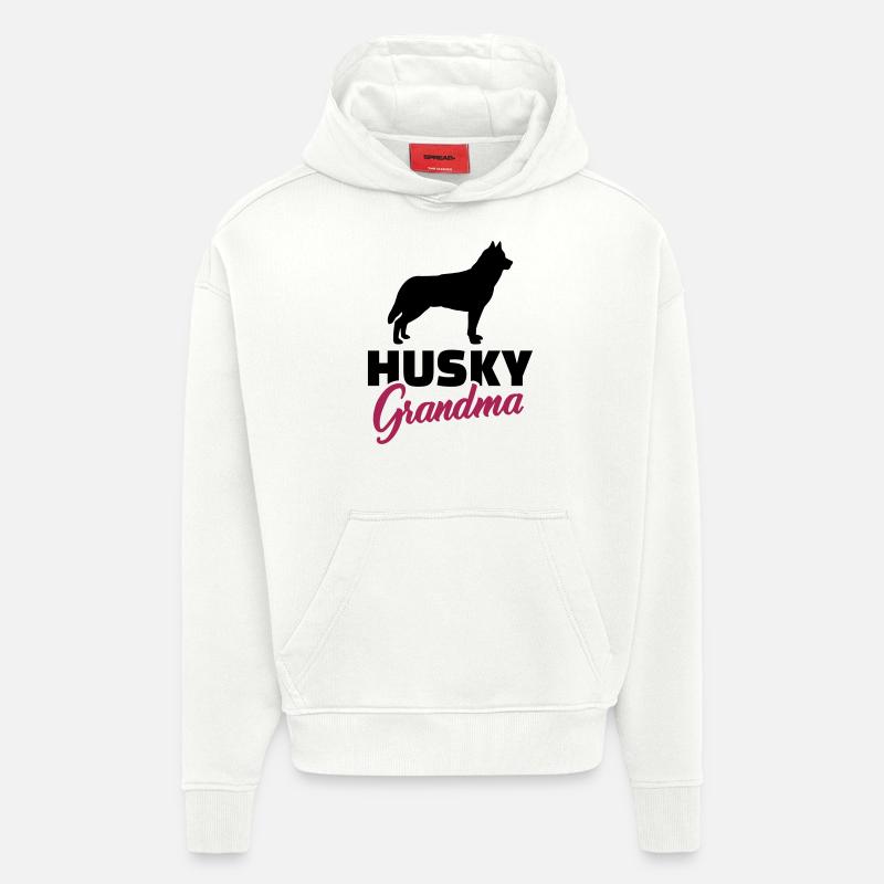 Husky - Sweat à capuche bio épais oversize fabriqué en UE - OFF WHITE