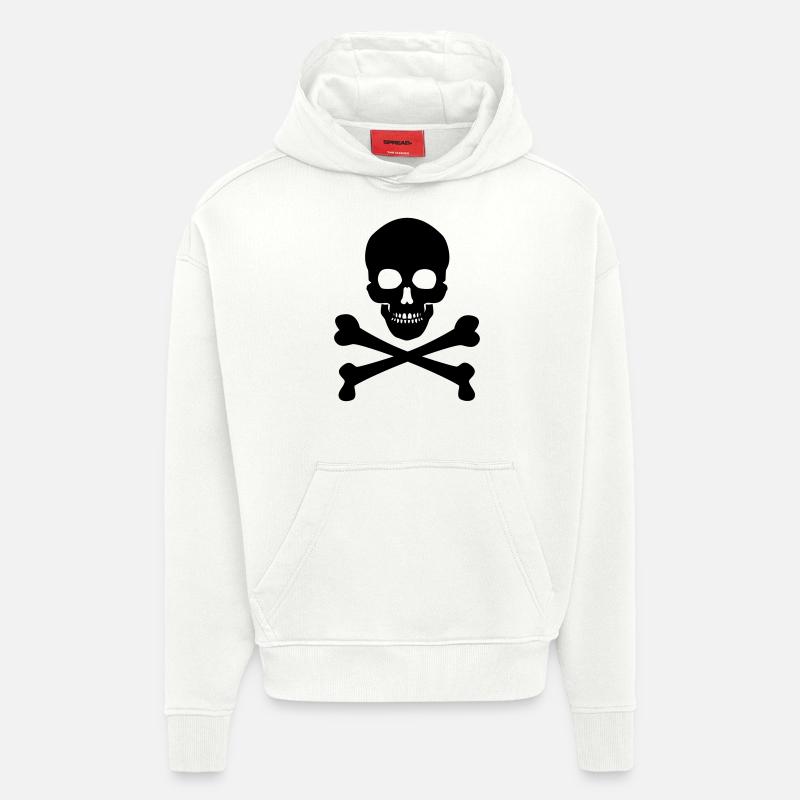Skull & Bones - Hoodie- made by SPREAD - OFF WHITE