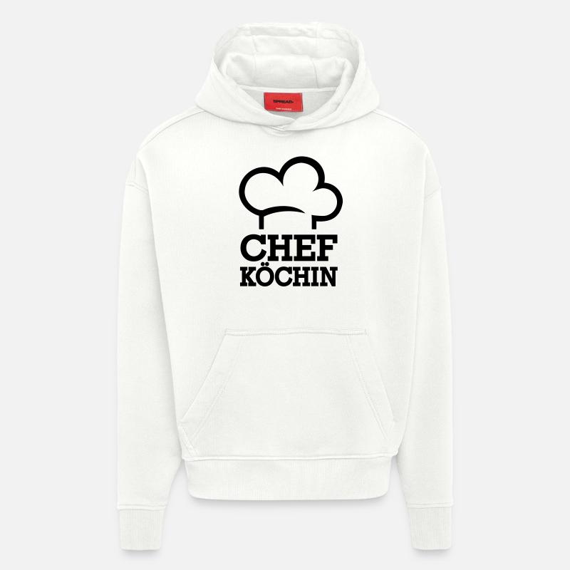 Cuisinier - Sweat à capuche bio épais oversize fabriqué en UE - OFF WHITE